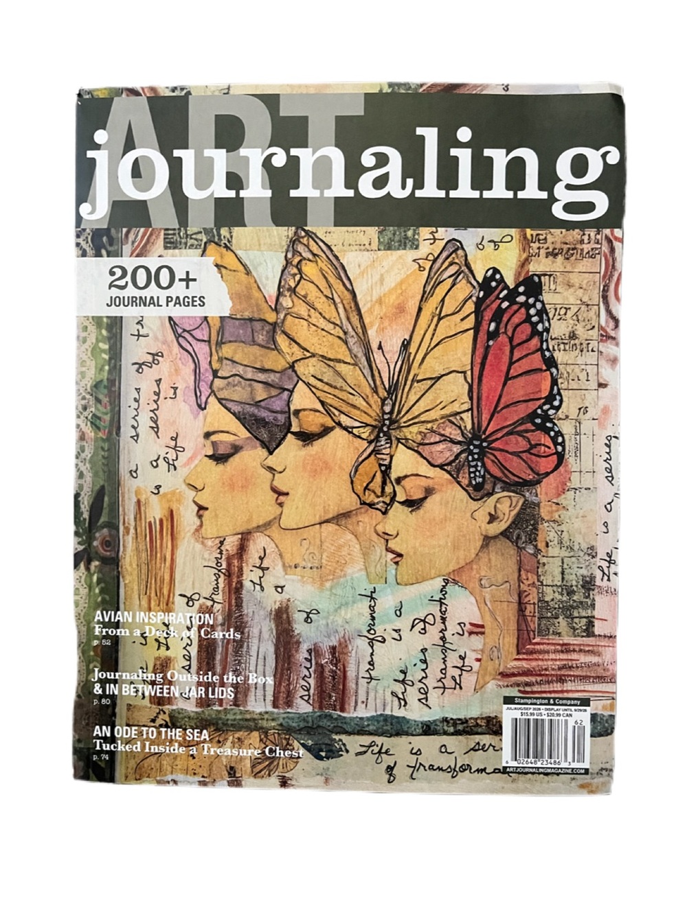 Art Journaling issue Stampington and Co Magazine. July/Aug/Sept 2026